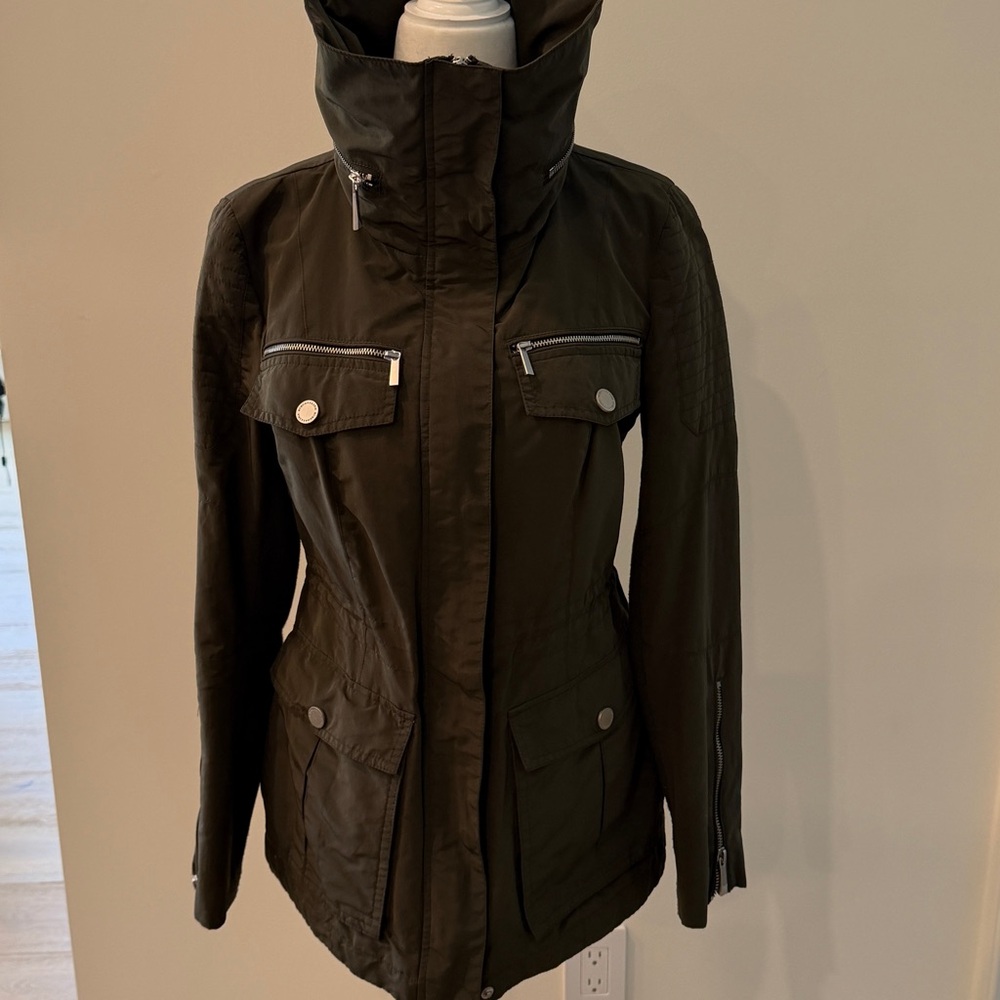 BCBGMaxAzria Olive Green Utility Jacket